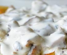 Картошка с грибами под соусом - рецепты
